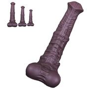 SHILISHAONV Plug Anale in Silicone Liquido Marrone Diametro Del Butt Plug 4,8/5,8/7,8 Cm Dildo Grande E Morbido Butt Plug Con Ventosa Giocattoli Sessuali Femmina/Maschio,Marrone,M