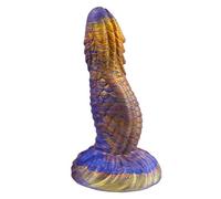 SHILISHAONV Plug Anale in Silicone Liquido Viola Butt Plug Lungo 19,5 Cm Dildo Con Forti Ventose Anal Plug Per L'allenamento Anale Giocattoli Sessuali Femmina/Maschio,Viola