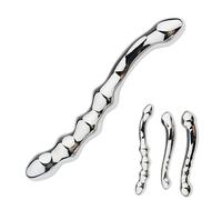 SHILISHAONV Plug Anale Liscio in Acciaio Inox Lunghezza 21,5/19Cm Butt Plug 3 Stili Dildo Brocca Doppio Dildo Dilatatore Anale Masturbatore Anale Sex Toys Donne/Uomini/Coppie,Argento,B