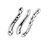 SHILISHAONV Plug Anale Liscio in Acciaio Inox Lunghezza 21,5/19Cm Butt Plug 3 Stili Dildo Brocca Doppio Dildo Dilatatore Anale Masturbatore Anale Sex Toys Donne/Uomini/Coppie,Argento,Set/3