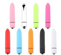 SHILISHAONV Plug Anale Piccolo A 9 Colori Butt Plug in Silicone Con Mini Vibratore Dildo Anale Stimolatore Del Punto G Per I Principianti Giocattoli Del Sesso Di Espansione Anale,Arancia