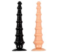 SHILISHAONV Puntelli professionali per massaggi in silicone, la base della ventosa è comoda, liscia e resistente, lunga 35 cm,Flesh