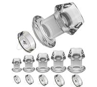 SHILISHAONV Set di 2 pezzi di puntelli professionali per massaggi in silicone trasparente, design cavo liscio e confortevole, diametro interno 24/33/41/47/55 mm,Clear,M