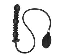 SHILISHAONV Strumento di massaggio domestico gonfiabile in silicone nero, impermeabile, lunghezza 18-52 cm, diametro 13/9/14 cm,Nero