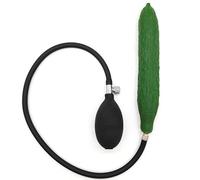 SHILISHAONV Strumento professionale per massaggio in silicone verde, resistente e liscio, impermeabile e portatile, gonfiabile e lungo 19 cm,Verde