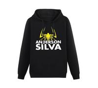 SHILIU YARD Anderson Silva Spider Killer Bee Men's Hoodies Unisex Black Cotton Print Pullover Sweatshirts 3XL