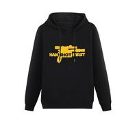 SHILIU YARD Han Shot First Men's Hoodies Unisex Black Cotton Print Pullover Sweatshirts L