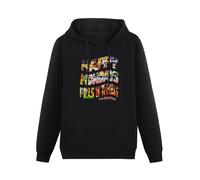SHILIU YARD Happy Mondays Pills Thrills & Bellyaches Men's Hoodies Unisex Black Cotton Print Pullover Sweatshirts M