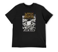 SHILIU YARD Napalm Death from Enslavement To Obliteration Men's Cotton T-Shirt Black Shirt Top Tee XL