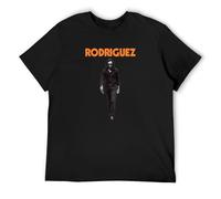 SHILIU YARD Rodriguez Walking Sixto Searching for Sugar Man Cold Fact CD Dvd Vinyl Men's Cotton T-Shirt Black Shirt Top Tee S