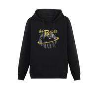 SHILIU YARD The B-52'S Group Photo Planet Claire Men's Hoodies Unisex Black Cotton Print Pullover Sweatshirts 3XL