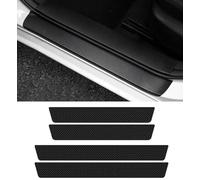 SHILONGBAIHUO 4 Pezzi Protezione per Battitacco per Renault Clio 4 10.2012-08.2019, Fibra di Carbonio Listelli Sottoporta AntiGraffio, Pedale di Benvenuto Piastra
