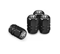 SHILONGBAIHUO 4 Pezzi Tappini Gomme Auto, Tappi Pneumatici Auto per Alfa Romeo Giulia Stelvio Giulietta 156 159 147 Mito, Tappi per Valvole Pneumatici Resistenti alla Corrosione