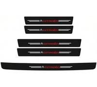 SHILONGBAIHUO 5 Pezzi Protezione per Davanzali per Porte Automobile per Citroen C4 Cactus 2014-2022, Fibra di Carbonio Battitacco, Adesivo per Bagagliaio Auto Antiusura