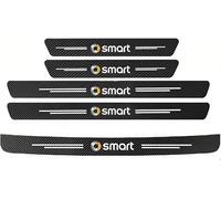 SHILONGBAIHUO 5 Pezzi Protezione per Davanzali per Porte Automobile per Smart Forfour W453 2014, Fibra di Carbonio Battitacco, Adesivo per Bagagliaio Auto Antiusura