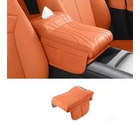 SHILONGBAIHUO Copertura Bracciolo Auto per Ford Puma Gen-E 2025 to Present, Protezione Console Centrale Morbido Cuscino Imbottito Interni Accessori Tappetino,Orange