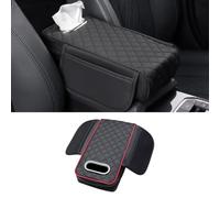SHILONGBAIHUO Copertura Bracciolo Protezione Console Centrale Auto per VW T-ROC 2017-2025, Cuscino per Bracciolo Dell'auto, con 2 Tasche Laterali,A