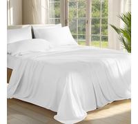 Shilucheng Lenzuola in 100% viscosa derivata da bambù. Lenzuola per letto king size, 6 pezzi, ultra fresche e morbide come la seta, tasca profonda 40,6 cm, perfette per chi dorme caldo, lenzuola da