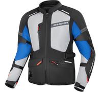 SHIMA Alpha impermeabile Giacca tessile moto, nero-grigio-blu, taglia 3XL per maschi