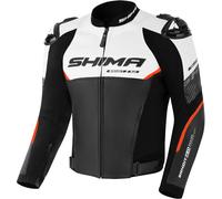 SHIMA BANDIT Giacca Moto Uomo AIRFORCE Paraschiena Giubbotto Protezioni Estiva Giacche Pelle Ventilato Leggero Motociclista Abbigliamento Protezione Tuta da Moto Estate (Uomini, Rosso, 56)