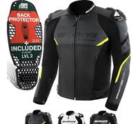 SHIMA BANDIT Giacca Moto Uomo AIRFORCE Paraschiena Giubbotto Protezioni Estiva Giacche Pelle Ventilato Leggero Motociclista Abbigliamento Protezione Tuta da Moto Estate (Uomini, Fluo, 46)