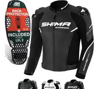 Giacca da moto in pelle nera Shima Bandit 2.0 50