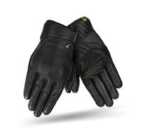 SHIMA BLAKE GLOVES BLACK, Guanti da moto d'epoca classici con protezioni (Nero, M)