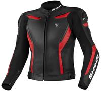 SHIMA Chase Giacca in pelle per moto, nero-rosso, taglia 56 per maschi