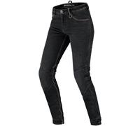 SHIMA DEVON Jeans Moto - Pantaloni Biker Ventilato Elastico Vestibilità Slim con Rinforzi in FiberQL, Protezioni CE per Ginocchia e Fianchi (Donna, Nero, 26)