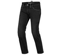 SHIMA DEVON Jeans Moto - Pantaloni Biker Ventilato Elastico Vestibilità Slim con Rinforzi in FiberQL, Protezioni CE per Ginocchia e Fianchi (Uomo, Nero, 36 LONG)
