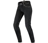 SHIMA DEVON Jeans Moto - Pantaloni Biker Ventilato Elastico Vestibilità Slim con Rinforzi in FiberQL, Protezioni CE per Ginocchia e Fianchi (Donna, Nero, 28 LONG)