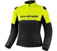 Giacca da moto da donna Shima Drift nero-giallo fluo M