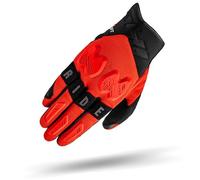 SHIMA DRIFT GLV Guanti Moto Estivi Uomo Pelle Lungo Ventilato Perforato Omologati Guanto per Motocicletta Touchscreen Ventilata Scooter Protettore Rinforzato Abbigliamento Racing (Uomini, Rosso, L)