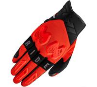 SHIMA DRIFT GLV Guanti Moto Estivi Uomo Pelle Lungo Ventilato Perforato Omologati Guanto per Motocicletta Touchscreen Ventilata Scooter Protettore Rinforzato Abbigliamento Racing (Uomini, Rosso, 3XL)
