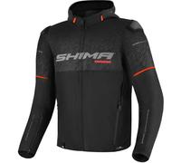SHIMA Drift+ impermeabile Moto Tessile Giacca, nero-rosso, taglia S per maschi