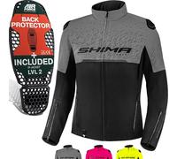 SHIMA DRIFT LADY Giacca Moto Donna | Leggera e Traspirante Giubbotto moto donna estiva in trete con protezioni CE per schiena, spalle e gomiti, con regolazione (Grigio, XL)