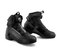 SHIMA EDGE Scarpe da moto da uomo e da donna, in pelle, ventilate, impermeabili, ATOP, Donna Ventilato Nero, 41 EU