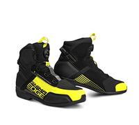 Shima Scarpe da moto Uomo Edge Vented – Traspiranti, Chiusura ATOP, Rinforzate – Nero-Giallo Fluo 47