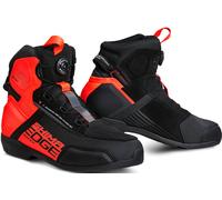 SHIMA EDGE Vented, Scarpe da Motociclista per Uomo - Traspirante, Scarpe da Equitazione Stradale Rinforzate con Sistema di Chiusura ATOP (Rosso, 45)