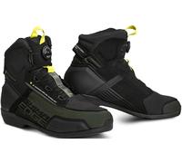 SHIMA EDGE Vented, Scarpe da Motociclista per Uomo - Traspirante, Scarpe da Equitazione Stradale Rinforzate con Sistema di Chiusura ATOP (Khaki, 47)