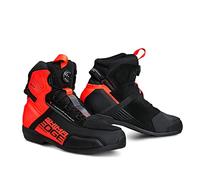 SHIMA EDGE Vented, Scarpe da Motociclista per Uomo - Traspirante, Scarpe da Equitazione Stradale Rinforzate con Sistema di Chiusura ATOP (Rosso, 47)