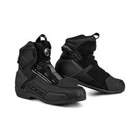 SHIMA EDGE Vented, Scarpe da Motociclista per Uomo - Traspirante, Scarpe da Equitazione Stradale Rinforzate con Sistema di Chiusura ATOP (Nero, 46)