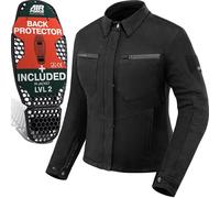 SHIMA Giro Jacket Giacca Moto Donna AirForce Paraschiena Giubbotto Protezioni Estiva Giacche Ventilato Leggero Motociclista Abbigliamento Protezione Stretch Urbano (Donne, Nero, S)