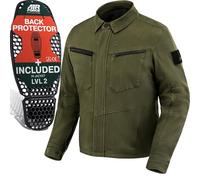 SHIMA Giro Jacket Giacca Moto Uomo AirForce Paraschiena Giubbotto Protezioni Estiva Giacche Ventilato Leggero Motociclista Abbigliamento Protezione Stretch Urbano (Uomini, Khaki, L)