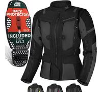 SHIMA Hero 2.0 impermeabile Giacca tessile moto da donna, nero, taglia S per donne