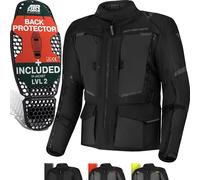 SHIMA Hero 2.0 impermeabile Moto Tessile Giacca, nero, taglia L per maschi