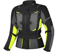 SHIMA Hero 2.0 impermeabile Giacca tessile moto da donna, nero/giallo, Taglia 3XL