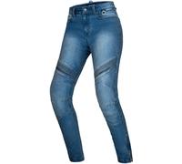 Shima JESS Jeans Moto Donna - Pantalone Transpirante, Elasticizzati, Vestibilità Regolare con Strato in Kevlar, Protezioni Slim Fit, per Ginocchia e Fianchi (Blu, 24)