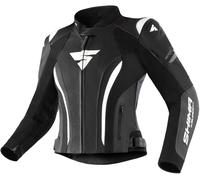 SHIMA Miura 2.0 Giacca da donna in pelle per moto, Bianco/nero, Taglia 36