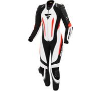 SHIMA Miura RS Tuta in pelle da moto monopezzo da donna, nero-bianco-rosso, taglia 40 per donne